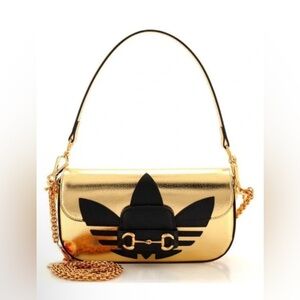 Authentic Gucci x Adidas Collab Gold Shoulder Bag Chain